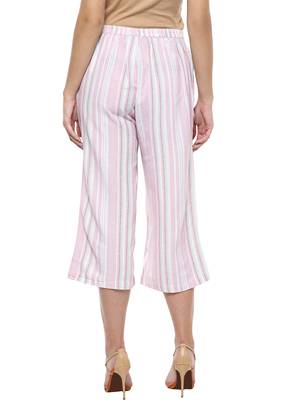Stripe Printed Pink Culotte 2