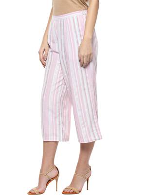 Stripe Printed Pink Culotte 3