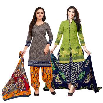 Grey Printed Cotton Salwar 1