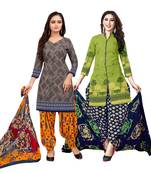 Grey Printed Cotton Salwar