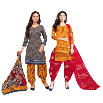 Grey Printed Cotton Salwar 1