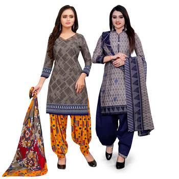 Grey Printed Cotton Salwar 1