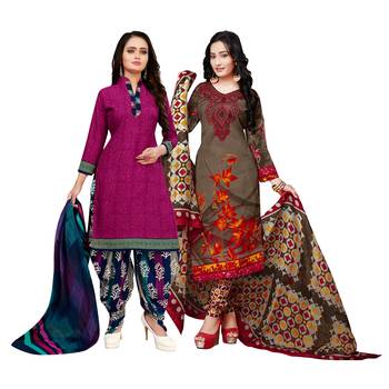 Magenta Printed Cotton Salwar 1