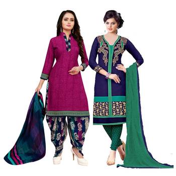 Magenta Printed Cotton Salwar 1