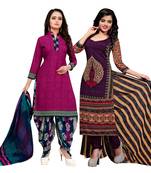 Magenta Printed Cotton Salwar