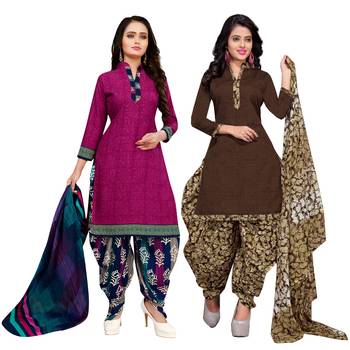 Magenta Printed Cotton Salwar 1