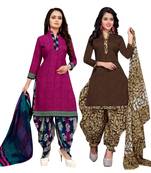 Magenta Printed Cotton Salwar