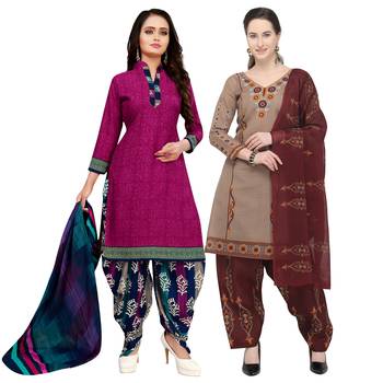Magenta Printed Cotton Salwar 1
