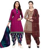 Magenta Printed Cotton Salwar