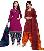 Magenta Printed Cotton Salwar