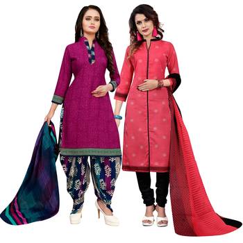 Magenta Printed Cotton Salwar 1