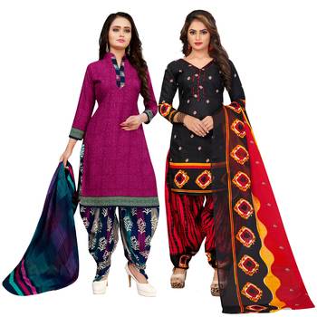 Magenta Printed Cotton Salwar 1
