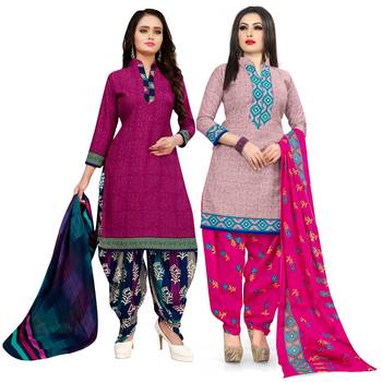 Magenta Printed Cotton Salwar 1