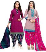 Magenta Printed Cotton Salwar