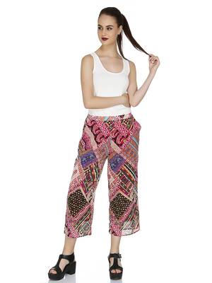 Multi Printed Pink Culotte 4