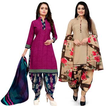 Magenta Printed Cotton Salwar 1