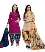 Magenta Printed Cotton Salwar