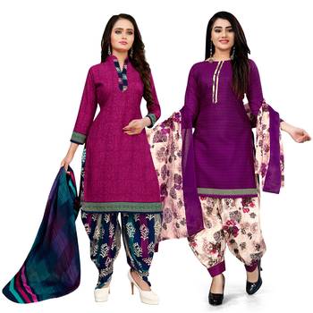 Magenta Printed Cotton Salwar 1