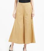 Beige Culottes With Drawstring Closure