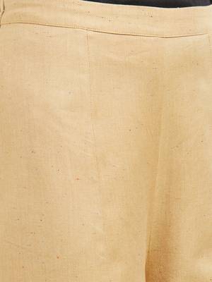 Beige Culottes With Drawstring Closure 5
