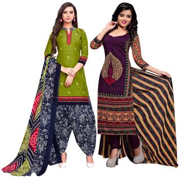 Green Printed Cotton Salwar 1