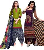 Green Printed Cotton Salwar