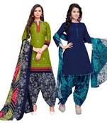 Green Printed Cotton Salwar