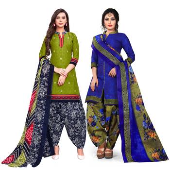 Green Printed Cotton Salwar 1