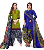 Green Printed Cotton Salwar