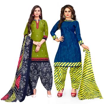 Green Printed Cotton Salwar 1
