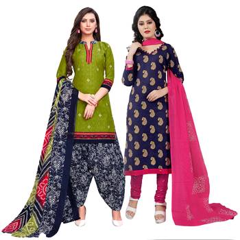 Green printed cotton salwar 1