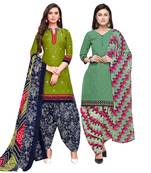 Green Printed Cotton Salwar
