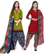 Green Printed Cotton Salwar