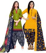 Green Printed Cotton Salwar