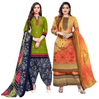 Green Printed Cotton Salwar 1