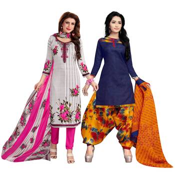 Off-white printed cotton salwar 1