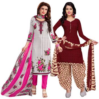 Off-white printed cotton salwar 1