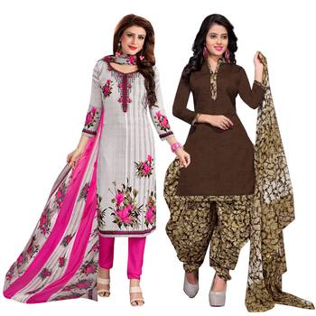 Off-white printed cotton salwar 1