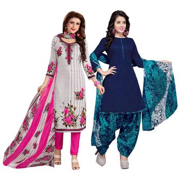 Off-white printed cotton salwar 1