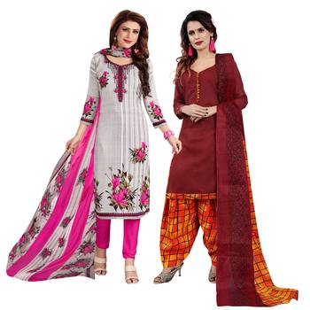 Off-white printed cotton salwar 1