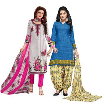 Off-white printed cotton salwar 1