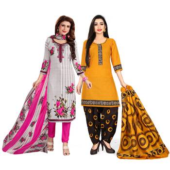 Off-white printed cotton salwar 1