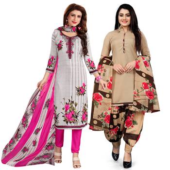 Off-white printed cotton salwar 1