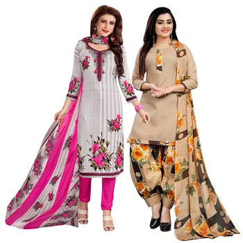 Off-white printed cotton salwar 1