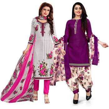 Off-white printed cotton salwar 1