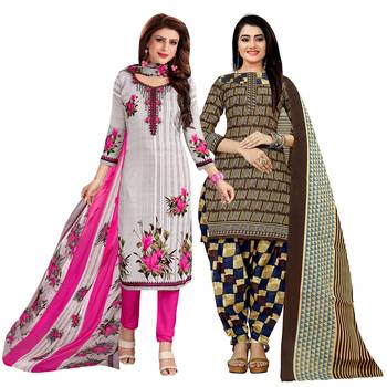 Off-white printed cotton salwar 1