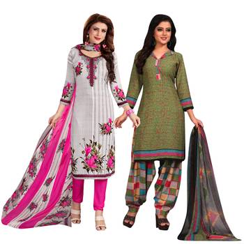 Off-white printed cotton salwar 1