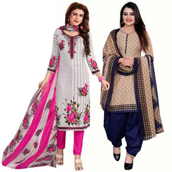 Off-white printed cotton salwar 1