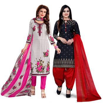 Off-white printed cotton salwar 1