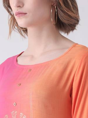 Multicolor printed cotton kurti 5
